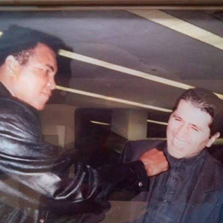 Mrki with his childhood idol, Muhammad Ali, in New York